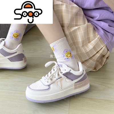 七色王国潮可可鞋子女2020新款学生软妹可爱小白鞋百搭板鞋少女心运动鞋休闲鞋