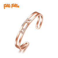 FOLLI FOLLIE 轻奢时尚潮流璀璨F椭圆手环(3B20T010RC)