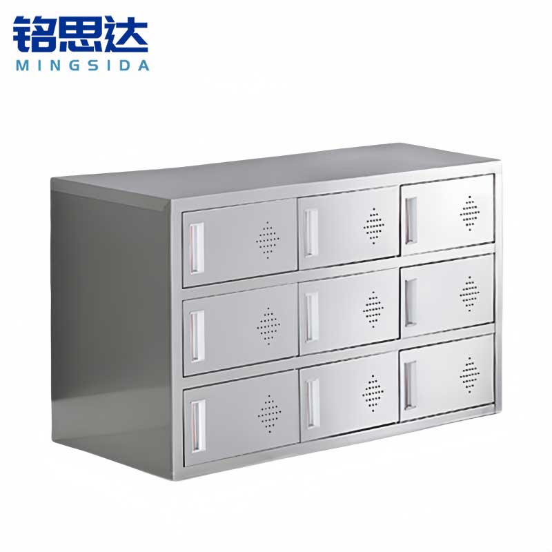 铭思达不锈钢鞋柜双面18门个
