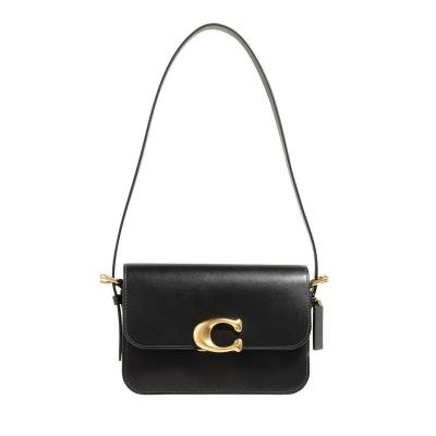 COACH 2025新款轻奢女式简约棕色单肩斜挎包通勤百搭小方包