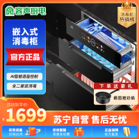 容声(RONGSHENG)消毒柜家用嵌入式消毒碗柜三层大容量二星级家庭餐具碗筷奶瓶热风消毒紫外线高温消毒烘干一体机V9