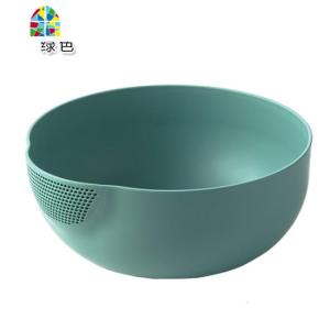 容量淘米器厨具洗米筛洗米器家用用品厨房菜篮子滤水过滤勺。搅棒 FENGHOU 绿色洗菜篮洗菜篮