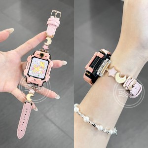 月映星河适用于小天才手表表带z11/z10/z9/z8新款拼皮少年版3139a