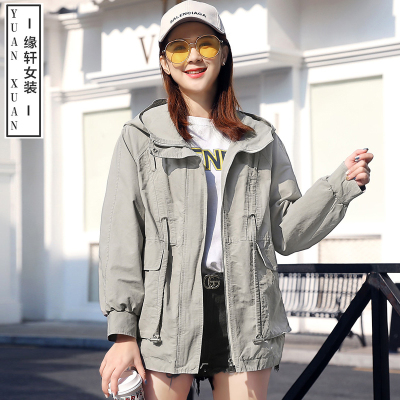 七斓小个子风衣女短款英伦风2020春装新款韩版流行宽松休闲白色小外套风衣