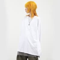 SUNTEK日系oversize白色高街灰色宽松内搭长袖t恤薄打底衫男春秋上衣潮T恤