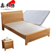 鑫木樽床1.5m+床垫+床头柜套