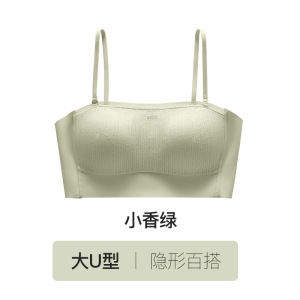 蕾丝美背抹胸内衣女士2026新款一体式无痕吊带背心小胸聚拢文胸罩