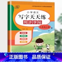 语文字帖(上册) 小学三年级 [正版]三年级上册同步练字帖语文+英语 语文下册人教版PEP 硬笔书法钢笔字贴每日一练小学