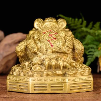 家柏饰(CORATED)蟾蜍 八卦金蟾摆件铜店铺收银台摆设开业礼品