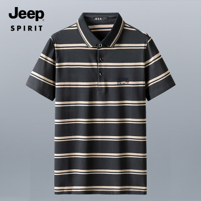 JEEP SPIRIT夏季新款珠地棉polo衫男短袖翻领美式商务带领半袖T恤