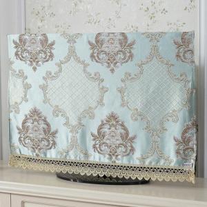 欧式布艺65寸电视机盖布电视罩防尘罩55英寸液晶电视机罩挂式蕾丝 黎曼菲 52英寸(宽125*高75)