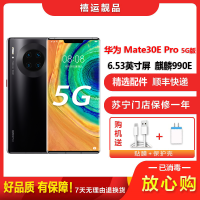 [二手9成新]华为Mate30E Pro 亮黑色8G+128G 全网通安卓手机 曲面屏麒麟990E拍照娱乐备用5G手机