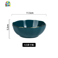 创意碗碟套装汤碗大号家用简约碗盘菜盘盘子碗单个陶瓷碗筷餐具 FENGHOU 8英寸正方盘[釉面绿]