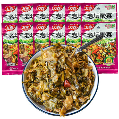 广西酸菜丝友春老坛酸菜60g*12袋泡菜酸辣菜爽口下饭菜酱腌菜小包酸菜杂菜咸菜老坛酸菜鱼调料即食