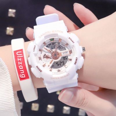 铭侣电子表男女情侣电子手表女中学生防水夜光防摔儿童手表男孩闹钟运动电子表男潮流