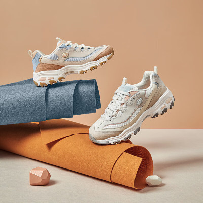 斯凯奇Skechers女鞋春季QQ豆乳夏款奶茶熊老爹鞋熊猫鞋13146-WYL35-220mm_1534