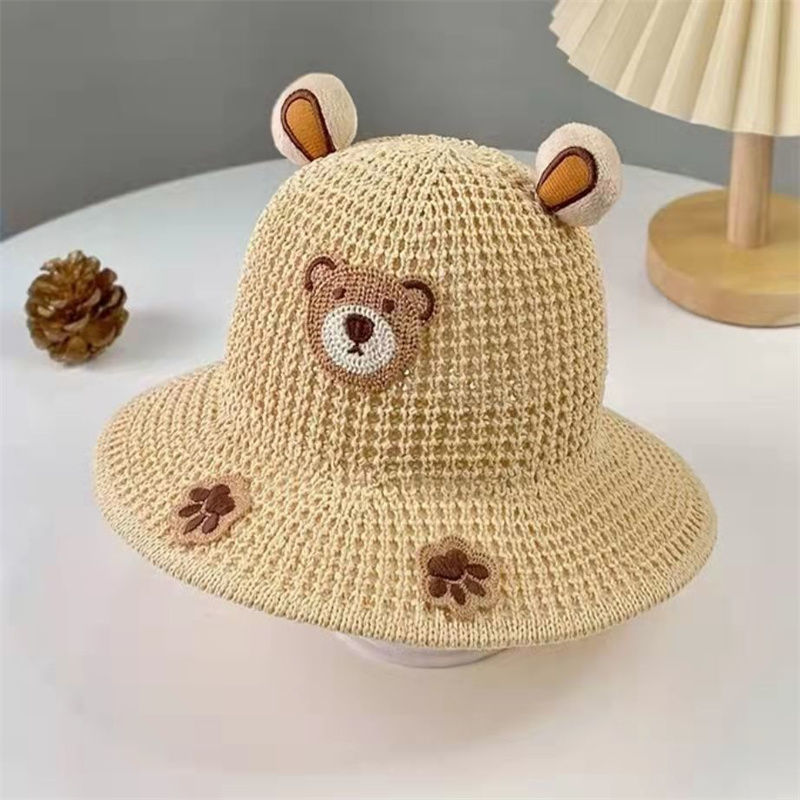 儿童遮阳帽大帽檐夏天出游男童防晒帽子沙滩帽女童渔夫帽宝宝草帽