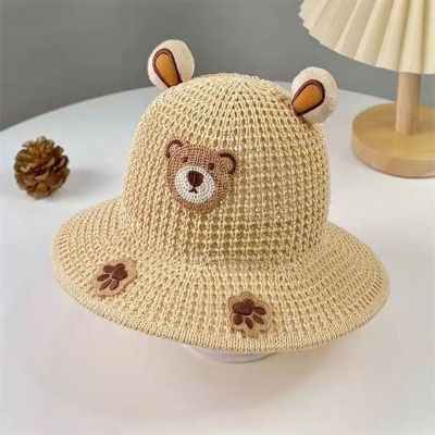 儿童遮阳帽大帽檐夏天出游男童防晒帽子沙滩帽女童渔夫帽宝宝草帽