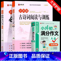 [全3册]小升初满分作文+必背文言文+古诗词阅读 [正版]2024版小升初满分作文大全人教版小学生六年级精选作文书大全小