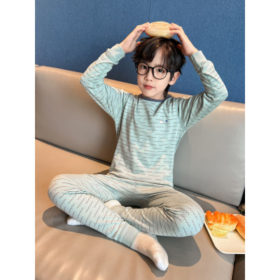 男童秋衣秋裤套装新款德绒春秋冬款纯棉保暖中大儿童男孩内衣