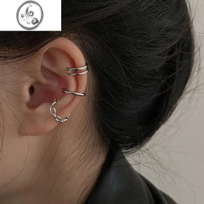 JiMi耳骨夹无耳洞女冷淡风系超仙个性简约学生耳环高级链条耳夹套装