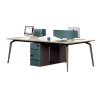 慧采云 办公家具职员桌办公桌简约现代4人屏风隔断简约现代员工电脑桌