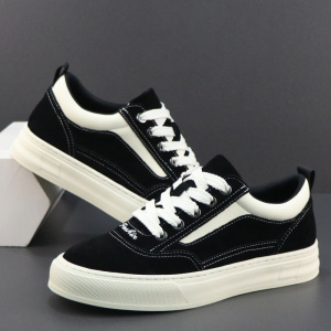 男生鞋子青少年学生板鞋新款秋季真皮透气防臭复古运动休闲鞋