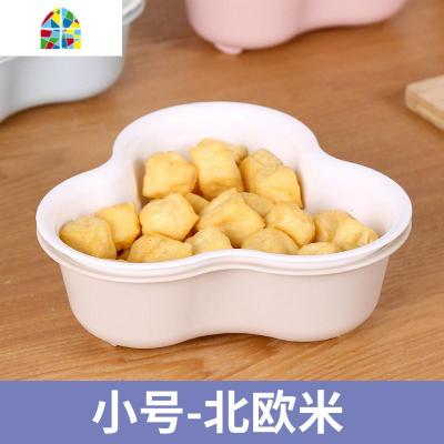 火锅拼盘三角双层厨房洗菜盆家用塑料大号蔬菜篮子装水果盆 FENGHOU 小号(北欧米)洗菜篮洗菜篮