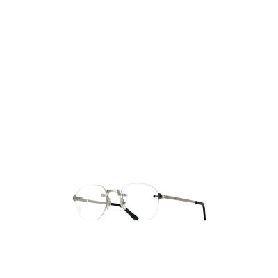 卡地亚(Cartier)圆形镜框金属材质徽标装饰男士潮牌太阳镜配赠品 白色