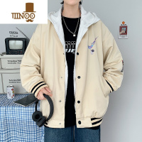 YANXU假外套男新款vintage炸街痞帅夹克宽松韩版潮流加棉加厚