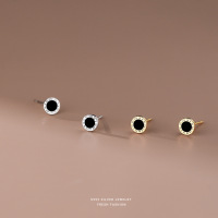 s999足银罗马数字耳钉女欧美轻奢简约小众轻奢感设计气质耳环代发送女朋友老婆情人节七夕生日礼物