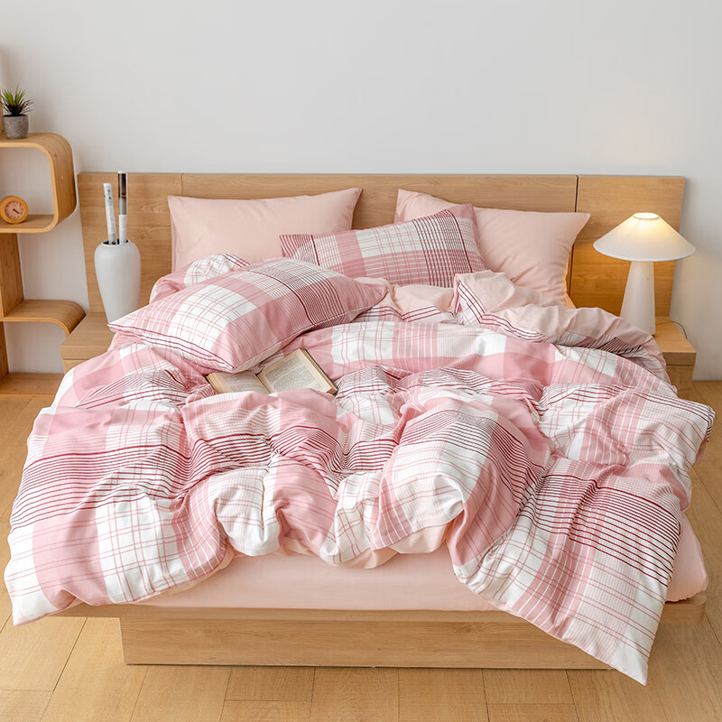 無印良品 咖品纯棉四件套 布兰格200*230(±2)cm四件套MJ-T2022-103