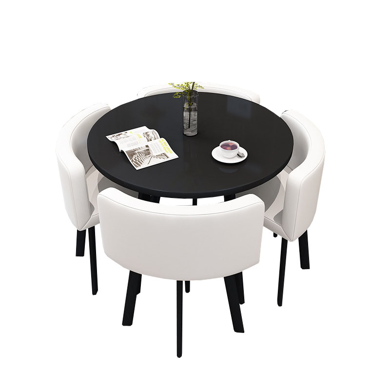 戴劲 洽谈桌休息区谈判桌北欧风会客接待桌简约奶茶店桌椅组合 组合五