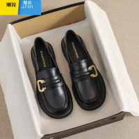 聚范厚底复古乐福鞋女2024新款夏一脚蹬小皮鞋英伦风软底单鞋大码女鞋