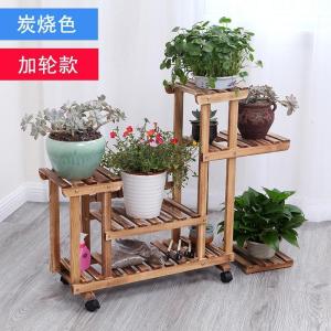 森美人花架子实木简约现代室内外多层阳台置物架客厅多肉家用花盆架
