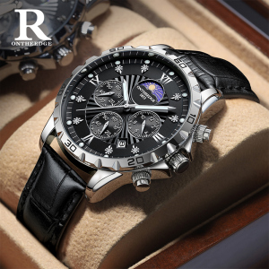 瑞之缘2024新品男士手表多功能夜光防水石英实心钢带腕表学生手表