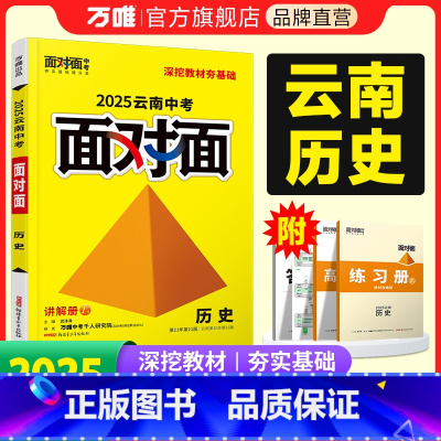 历史 云南省 [正版]2025云南历史面对面初三总复习全套资料七八九年级初三历史模拟题训练历年中真题卷辅导书资料万维教育