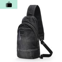 单肩包男斜挎包帆布多功能运动骑行男士包包迷你大容量胸包NEW LAKE 黑灰色男士腰包