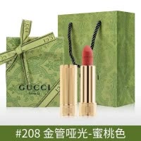 【专柜正品，送专柜礼盒+礼袋】Gucci古驰倾色绒雾口红唇膏3.5g#208暖调豆沙送礼优选