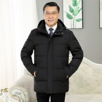 JPDUN新款中老年爸爸羽绒服男爷爷加厚短款老人冬装