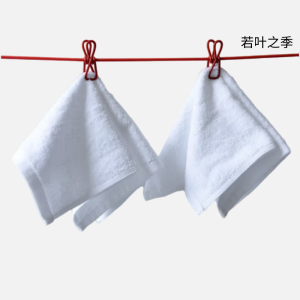 若叶之季LR-MJ01 短毛 白色小方巾 33*33cm