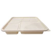 特昂优选 一次性可降解餐盒 五格1200ml 200个/箱