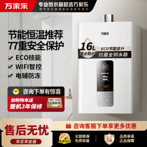 万家乐16DP1燃气热水器16L家用 智能恒温强排 ECO节能变升