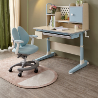 全友家居 现代简约青少年书桌学习桌/学习椅 可调节桌面 高度可升降功能学习桌椅