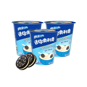 奥利奥 Mini小饼干 奶酪味夹心饼干55gX3杯早餐下午茶 休闲小零食