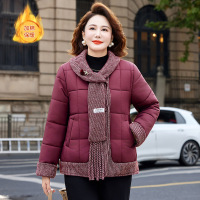 50多岁妈妈冬装加棉加厚棉袄外套端庄大气中老年人秋冬气质棉衣女