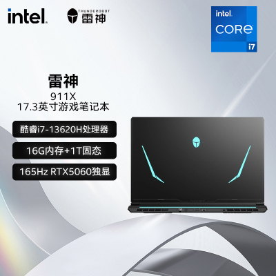 雷神911X独显全能游戏本学生编程剪辑AI设计师笔记本电脑酷睿i7H/5060/2.5K 165Hz 16G+1T