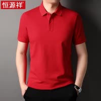 恒源祥高端短袖t恤男全纯棉夏季薄款半袖保罗男士体恤polo衫