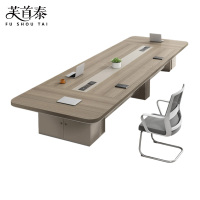 芙首泰会议桌椅4*1.5*0.75米+14椅套