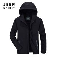 JEEP SPIRIT新款男士弹力薄夹克时尚宽松大码男外套